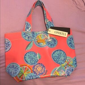 Consuela Pink and Blue Citrus Tote Bag